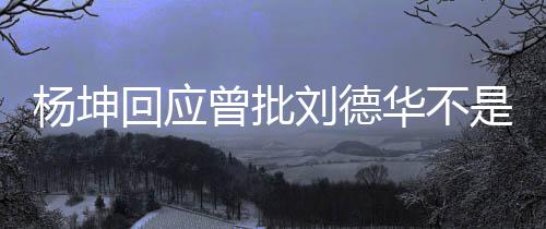 曾批正歌回应华不己是刘德是真手 丝杨坤称自其粉